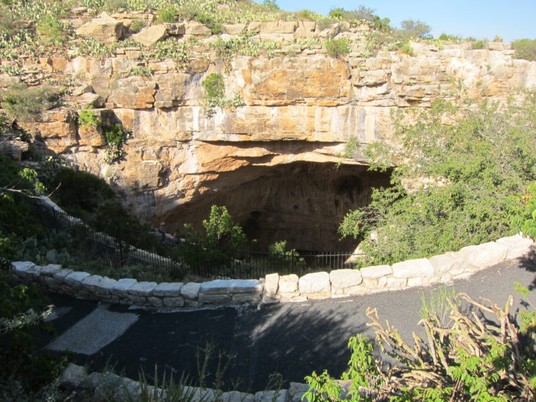 entrance of the bat cave at Carlsbad Cavern National Park